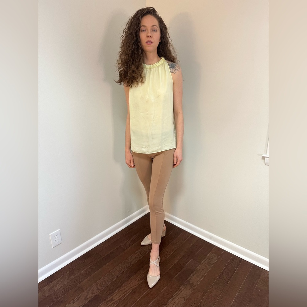 Bailey 44 Light Yellow Sleeveless Blouse